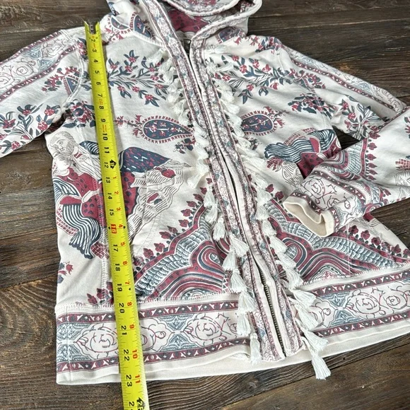 Lucky Brand Lucky Lotus zippered cotton hoodie size M - Picture 7 of 10